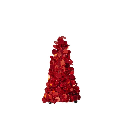 Small Sequin Christmas Tree in Red By Rice DK